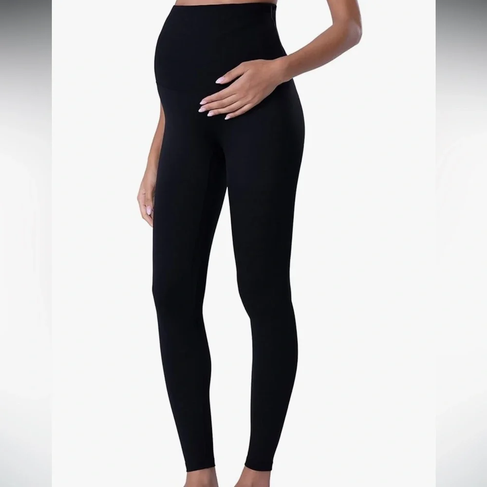 MATERNITY BUNDLE 2 Athletic Maternity Black Leggings Size Large L - Picture 4 of 6